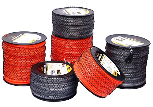 A ANLEOLIFE 5-Pound Commercial Square .105-Inch-by-1038-ft String Trimmer Line in Spool,with Bonus Line Cutter, Orange