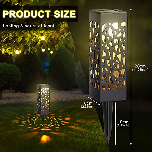 Hortsun 20 Pack Solar Pathway Lights Outdoor Modern Solar Lights Waterproof LED Path Lights Light up Walkway Landscape Lights Auto On Off for Garden Lamps for Patio, Lawn and Yard Decor