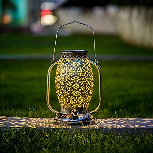 YJFWAL Big Solar Lantern Lights, Hanging Lights Outdoor, Pathway Lights, Solar Table Lights Waterproof, for Garden, Patio, Lawn, Yard, Deck, Tree, Party Decor (Warm White)