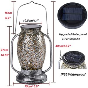 YJFWAL Big Solar Lantern Lights, Hanging Lights Outdoor, Pathway Lights, Solar Table Lights Waterproof, for Garden, Patio, Lawn, Yard, Deck, Tree, Party Decor (Warm White)