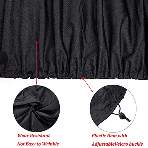 KISEER Outdoors Lawn Mower Cover Waterproof Heavy Duty 210D Polyester Oxford UV Protection Lawn Tractor Cover Fits Decks Up to 54" with Drawstring and Storage Bag