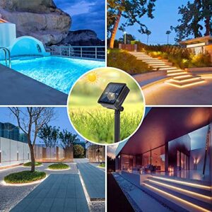 Solar Lights LED Strip Outdoor String Lights Waterproof 10ft Garden Path Deck Christmas Decorative Lighting