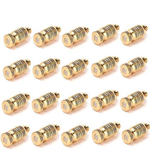 WarmShine 20 Pcs 0.15mm Garden High Pressure Spray Misting Nozzle Atomizing Nozzle For landscaping,, air humidification, 0.006" Orifice (0.15mm), 3/16 UNC,Operation Pressure(20 - 80)kg