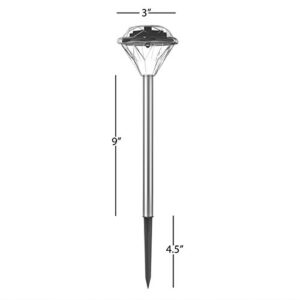 Solar Powered Lights (Set of 24)- LED Outdoor Stake Spotlight Fixture for Gardens, Pathways, and Patios by Pure Garden , Silver - 50-16