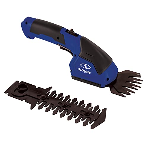 Sun Joe HJ604C-SJB-P2 2-in-1 Cordless Grass Shear + Hedger, 7.2 V (Blue)