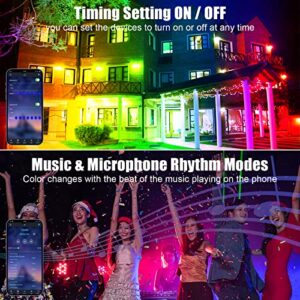 Indmird RGB Flood Light, Color Changing Floodlight, White 2700K & 16 Million Colors&Timing& Music Sync, with APP and Remote Control, for Birthday Party, Garden Lighting, Stage Lighting, Wall Display