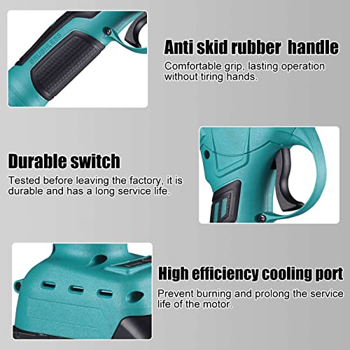 30mm 4 Gear Electric Cordless Pruning Shears Without Battery Garden Fruit Tree Pruning Power Tool Branch Cutter For Makita 18v Battery green