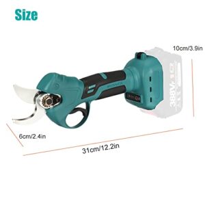 30mm 4 Gear Electric Cordless Pruning Shears Without Battery Garden Fruit Tree Pruning Power Tool Branch Cutter For Makita 18v Battery green