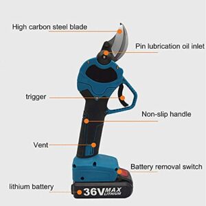 36V Portable Electric Pruning Shears Cordless Secateurs Garden Tree Pruning Machine Lithium Rechargeable Pruning Shears With Battery And Charge