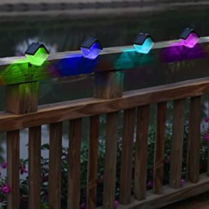 ELELINK Solar Hanging Lights Decorative Lamp White/RGB Mode Lighting for Christmas Tree Patio Garden Fence Post, Fixture with Wall Mount Kit & Hanging Clipper