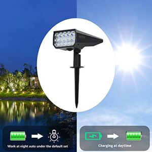 ketive Bright Solar Spotlights Outdoor,Solar Outdoor Light Waterproof, Auto-ON/Off Last a Whole Night Yard Lights, Cold White, 6 Pack