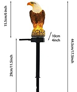 CHUANGFENG Eagle Figurine Garden Solar Stake Light Solar Eagle Lights Outdoor Decorative Bright Light Eagle Statue for Garden, Lawn,Patio,Yard Decoration