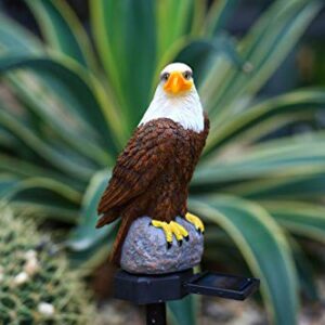 CHUANGFENG Eagle Figurine Garden Solar Stake Light Solar Eagle Lights Outdoor Decorative Bright Light Eagle Statue for Garden, Lawn,Patio,Yard Decoration