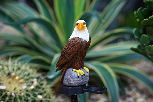 CHUANGFENG Eagle Figurine Garden Solar Stake Light Solar Eagle Lights Outdoor Decorative Bright Light Eagle Statue for Garden, Lawn,Patio,Yard Decoration