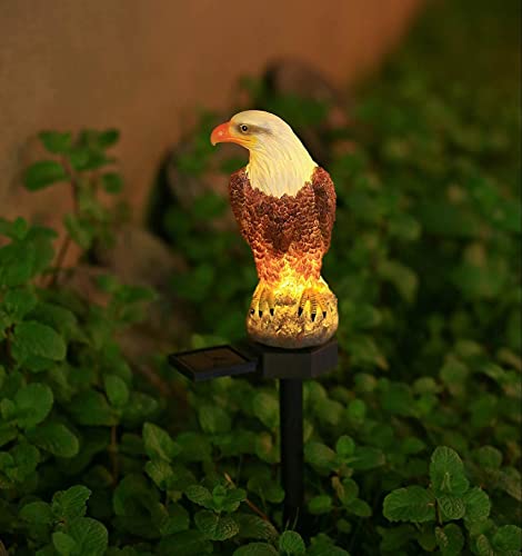 CHUANGFENG Eagle Figurine Garden Solar Stake Light Solar Eagle Lights Outdoor Decorative Bright Light Eagle Statue for Garden, Lawn,Patio,Yard Decoration