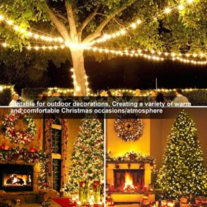 Honadar Christmas Rope Lights,1000LED/328Ft Outdoor Decorative String Strobe with 8 Modes/Remote/IP67 Waterproof/Timer/Memory Function for Xmas Holiday/Wedding/Party/DIY/Garden/Patio/Atmosphere Decor