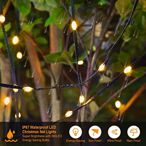 Honadar Christmas Rope Lights,1000LED/328Ft Outdoor Decorative String Strobe with 8 Modes/Remote/IP67 Waterproof/Timer/Memory Function for Xmas Holiday/Wedding/Party/DIY/Garden/Patio/Atmosphere Decor