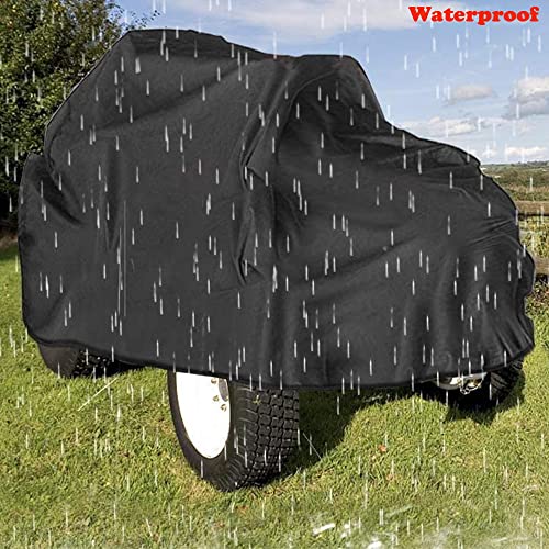 Skyour Lawn Mower Cover Waterproof Garden Ride-On Tractor Cover Outdoor Storage Dust Snow Rip-resistant Riding Lawn Mower Protector Covers (M: 69x43x43in)