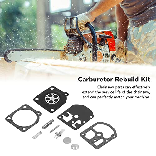 BOTEGRA Chainsaw Gasket, Stable Carburetor Rebuild Kit High Accuracy with Storage Box for Garden Tools