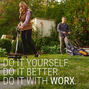 WORX WG896 12 Amp 7.5 Inch Electric Lawn Edger & Trencher, Orange and Black & Yard Master 9940010 Outdoor Garden 120-Foot Extension Cord, Light Duty, Water Resistant, Lime Green