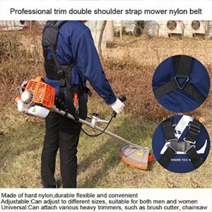 Yosoo Adjustable Trimmer Shoulder Strap Double Shoulder Harness Strap Garden Brush Cutter Lawn Mower Nylon Belt Black