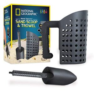 national geographic metal detector accessories – sand sifter scoop & shovel for metal detecting, digging at the beach & more