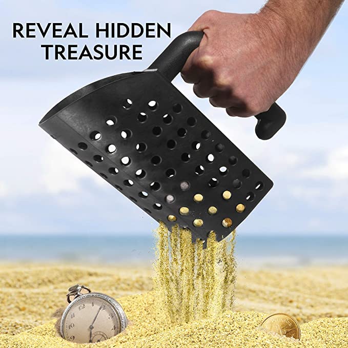 NATIONAL GEOGRAPHIC Metal Detector Accessories - Sand Sifter Scoop & Shovel for Metal Detecting, Digging at the Beach & More