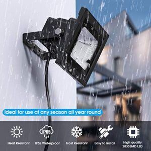 Solar Flood Lights Outdoor Solar Spotlight 7 Singe Colors & Color Changing RGB Solar Spot Lights with Remote Control 60LED IP67 Waterproof Landscape Light for Lawn, Patio, Tree, Yard, Garden