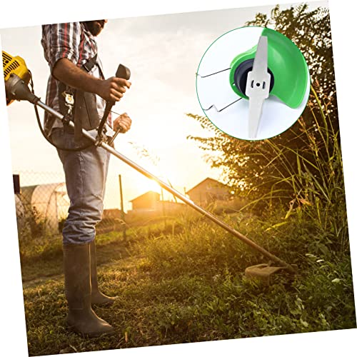 SECFOU 5pcs String Blades Cutter Lawnmower Shears Pruning Tool Grass Lawn Brush Park Replacement Head Mower Electric for Accessories Cordless Trimmer Steel Garden Silver Metal