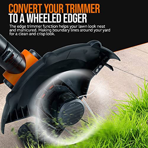 SuperHandy 2 in 1 Lawn Mower Edger Tool String Grass Trimmer Brush Cutter Weed Whacker Cordless Electric 20V Garden Landscaping