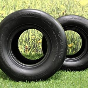 Set of Two 13X6.50-6 4 Ply Turf Tires for Lawn & Garden Mower 13X6.5-6