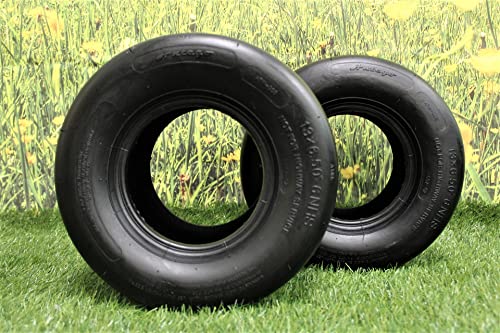 Set of Two 13X6.50-6 4 Ply Turf Tires for Lawn & Garden Mower 13X6.5-6