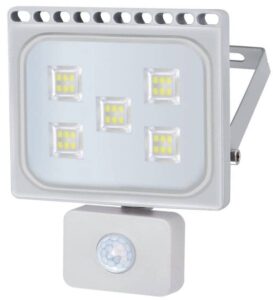 houssem 30w led flood light with pir security lighting outside spotlight led search lamp 110v floodlights for outdoor garden street square cool white[energy class a+]