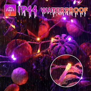 Ollny Halloween Lights Outdoor 240LED 80FT - Orange and Purple String Lights - 8 Modes IP44 Waterproof UL588 Timer Memory Plug in for Party Garden Yard Patio Tree Fence Indoor Halloween Decorations