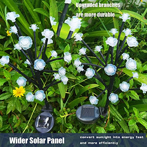 Solar Garden Lights Solar Outdoor Lights 2Pack,20Led Solar Flower Lights Outdoor Solar Powered Waterproof Landscape Tree Decorative Lights for Pathway,Patio,Front Yard Decoration Christmas Decor