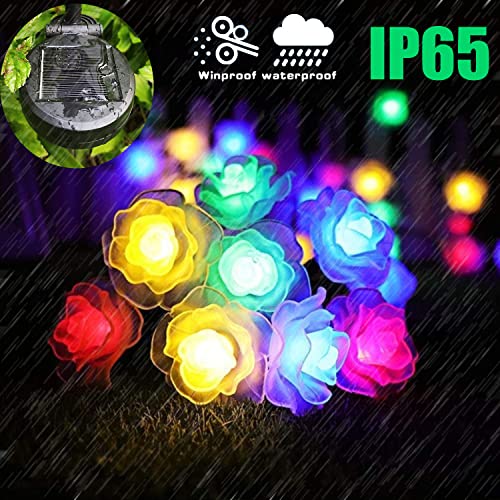 Solar Garden Lights Solar Outdoor Lights 2Pack,20Led Solar Flower Lights Outdoor Solar Powered Waterproof Landscape Tree Decorative Lights for Pathway,Patio,Front Yard Decoration Christmas Decor