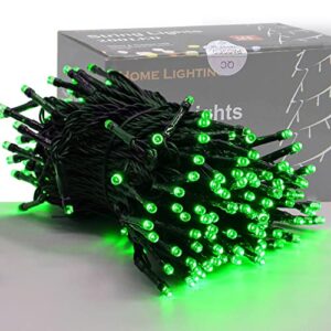 home lighting 200 led 66ft christmas string lights, halloween fairy lights with 8 lighting modes, string mini lights plug in for indoor outdoor tree garden wedding party decoration, green