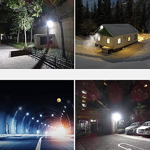 HANNAHONG 10W LED Flood Light with Plug,1000lm Super Bright Security Lights, IP66 Waterproof Outdoor Work Light, 6000K Daylight White Spotlight for Eave, Porch, Garage, Patio, Yard, Garden, Lawn