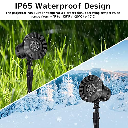 cjc Projector Lights 14 Pattern Gobos Garden Lamp Lighting Waterproof Sparkling Landscape Projection Light for Christmas Halloween Holiday Home Decoration Wall Motion Decoration