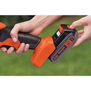 BLACK+DECKER 20V MAX* POWERCONNECT 3/8 in. Cordless Shear Shrubber Kit (BCSS820C1)