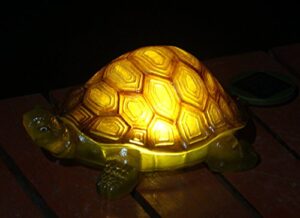 tiaan 157808 solar powered led light garden decor,turtle with led glowing shell