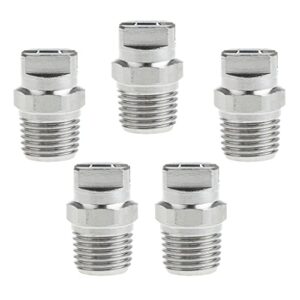 baosity 5 pieces 1/4 inch high pressure washer spray fan nozzle tip 65 degree stainless steel – easy to install
