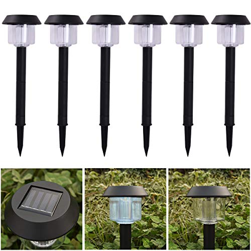 Tangkula LED Solar Garden Lights 6 Pack Waterproof Outdoor Solar Lights for Garden Path Walkway Outdoor Landscape Lighting Yard Lawn Deck Lamps