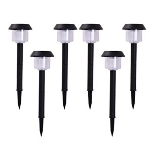 Tangkula LED Solar Garden Lights 6 Pack Waterproof Outdoor Solar Lights for Garden Path Walkway Outdoor Landscape Lighting Yard Lawn Deck Lamps