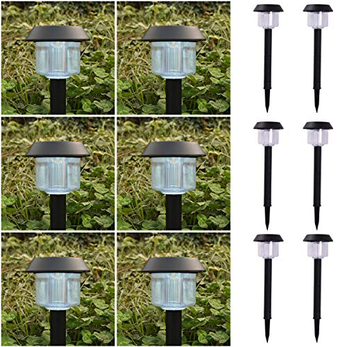 Tangkula LED Solar Garden Lights 6 Pack Waterproof Outdoor Solar Lights for Garden Path Walkway Outdoor Landscape Lighting Yard Lawn Deck Lamps