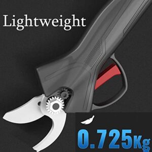 Electric Pruner Professional Pruning Shears 2 Blade 150w 21V 10Ah Built-in Lithium Battery Max Cutting Diameter 2/2.4inch 6-8 Working Hours for All Kinds of Gardens (Color : Battery x2, Size : 6cm)