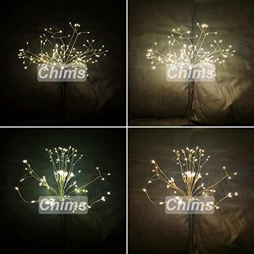 Chims Firework Lights 120 LED Starburst Dandelion Copper Wire Sphere Fairy Lights Battery Operated 8 Modes Spirit Tree with Remote Control for Banquet Wedding Party Dinner Table Centerpiece Decoration