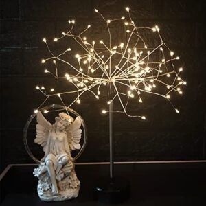 Chims Firework Lights 120 LED Starburst Dandelion Copper Wire Sphere Fairy Lights Battery Operated 8 Modes Spirit Tree with Remote Control for Banquet Wedding Party Dinner Table Centerpiece Decoration