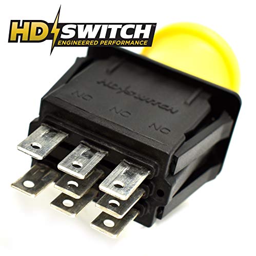 HD Switch - 10 AMP Upgrade - Blade Clutch PTO Switch Replaces John Deere AM131966 L120 L130 - D140 D150 D155 D160 D170 - LA130 LA140 LA145 LA150 LA155 LA165 LA175