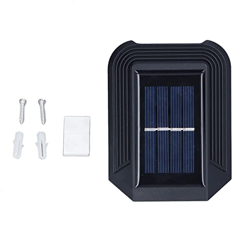 Septpenta Outdoor Solar Wall Lights, 6LED Beads Uniform Light IP65 Protection Outside Exterior Light Fixture, Built in 600mAh Nimh Battery Lightweight for Decoration Garden Courtyard(White Light)